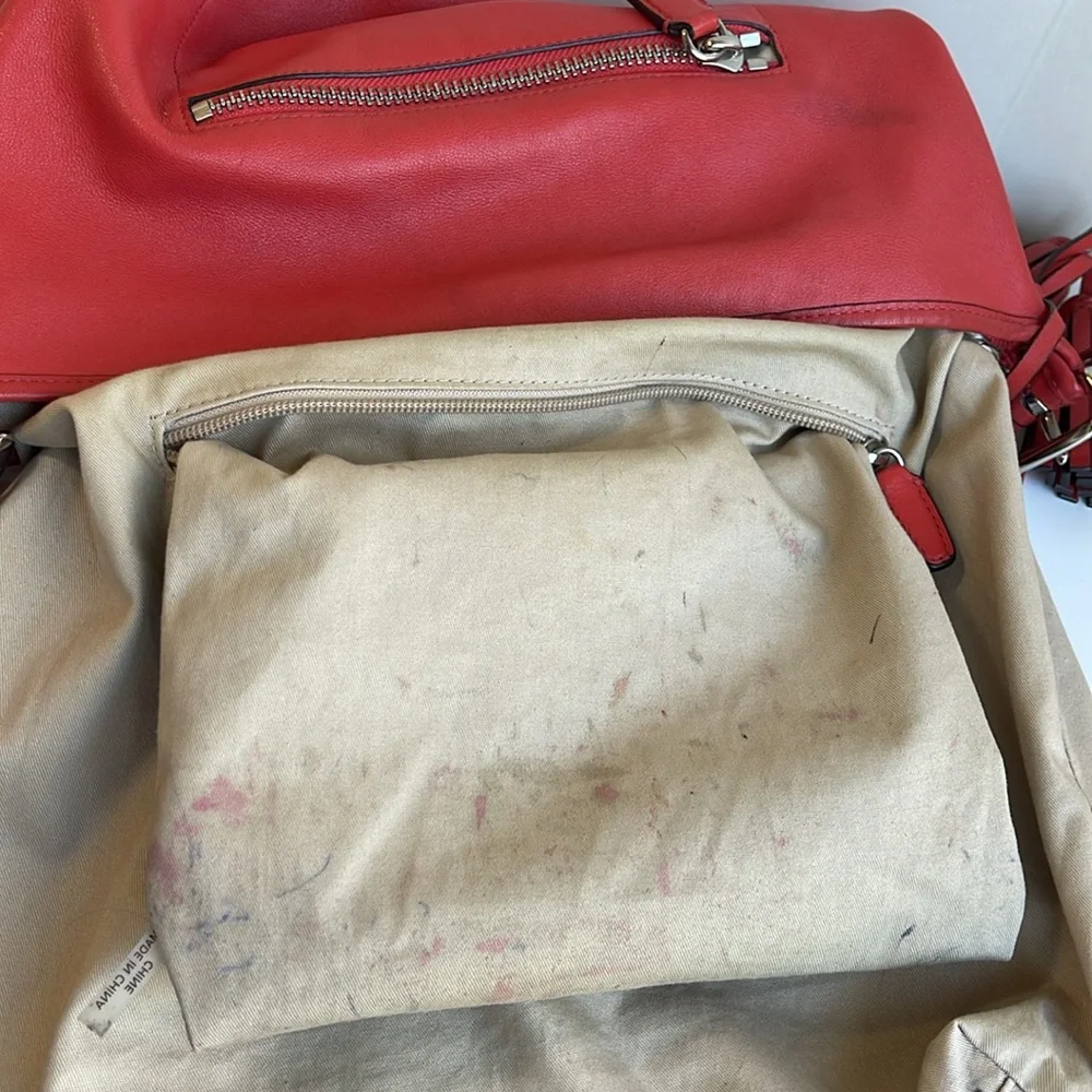 COACH Legacy Leather Duffle Bag In Coral Red